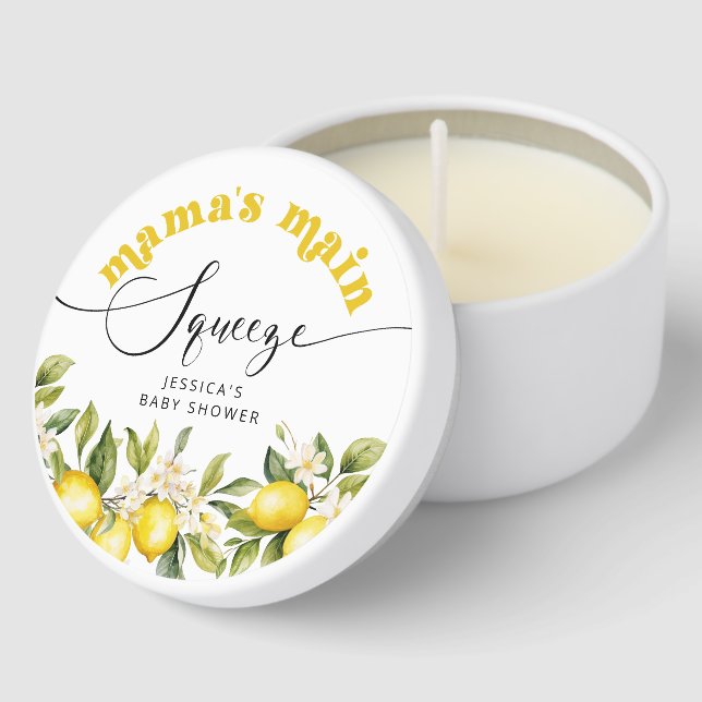 Lemon mamas main squeeze baby shower  mini candle favors (Corner)