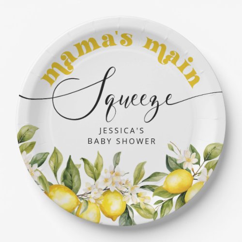 Lemon mamas main squeeze baby shower paper plates