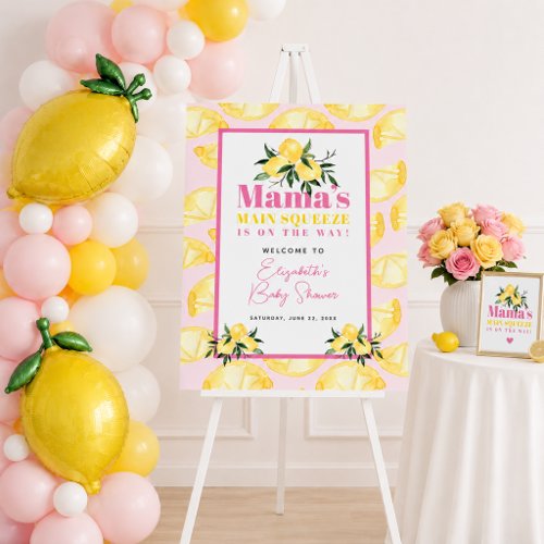 Lemon Mama's Main Squeeze Baby Shower Welcome Sign