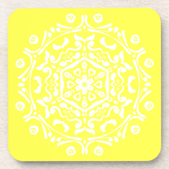 Lemon Mandala Coaster (Front)