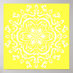 Lemon Mandala Poster