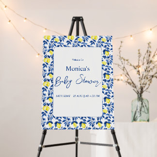 Lemon Mediterranean Baby Shower Welcome Sign