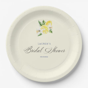 Lemon Mediterranean bridal shower italian  Paper Plates