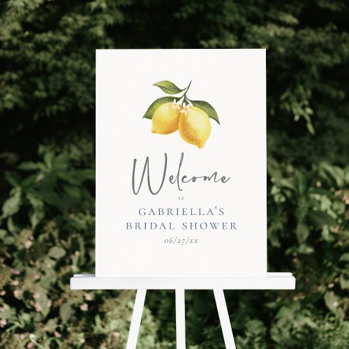 Lemon Mediterranean Bridal Shower Welcome Sign