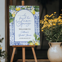 Lemon Mediterranean Bridal Shower Welcome Sign