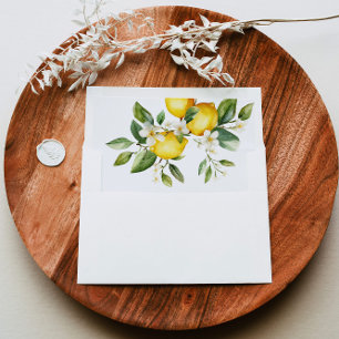 Lemon Mediterranean citrus Envelope Liner