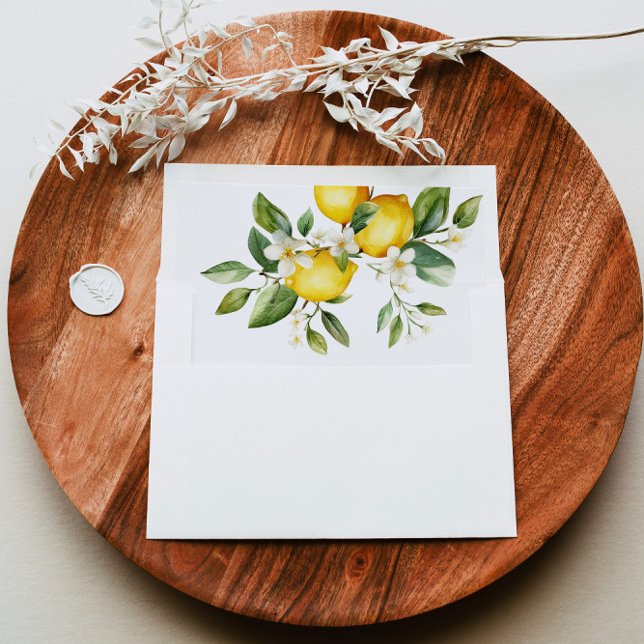 Lemon Mediterranean citrus Envelope Liner (Creator Uploaded)
