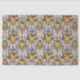 Lemon Mediterranean Citrus Pattern Fiber Doormat