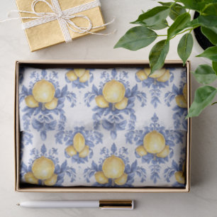 Lemon Mediterranean Citrus Pattern  Tissue Paper