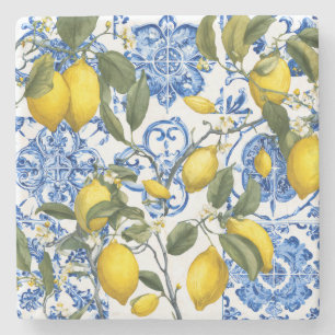 Lemon Mediterranean Decorative Stone Coaster