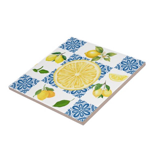 Lemon Mediterranean French Country Tile Pattern