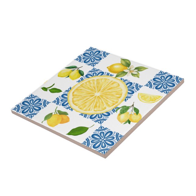 Lemon Mediterranean French Country Tile Pattern (Side)