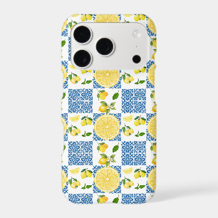 Lemon Mediterranean French Country Tile Pattern iPhone 17 Pro Case