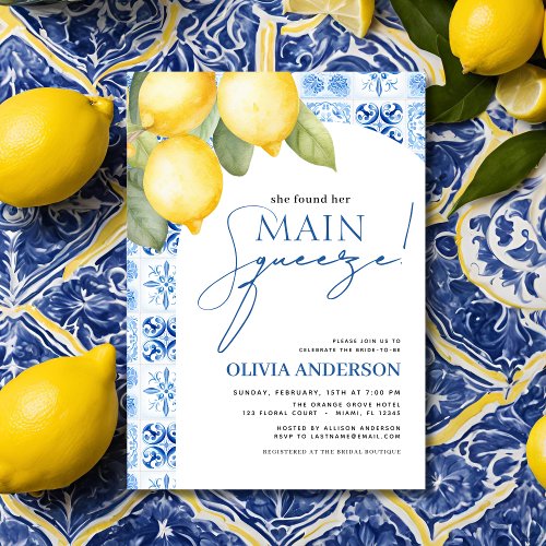 Lemon Mediterranean Main Squeeze Bridal Shower