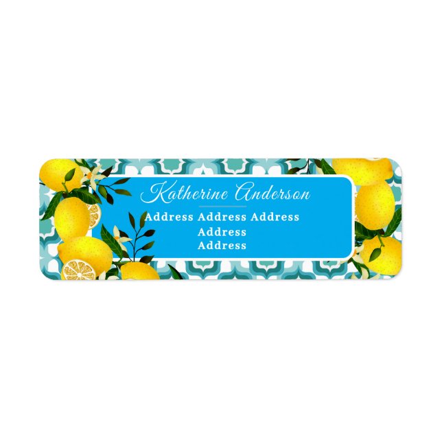 Lemon Mediterranean Tiles  Blue Label (Front)