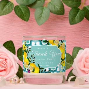 Lemon Mediterranean Tiles Blue Scented Candle