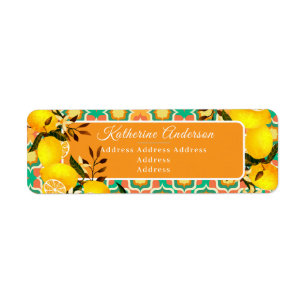 Lemon Mediterranean Tiles Orange Label