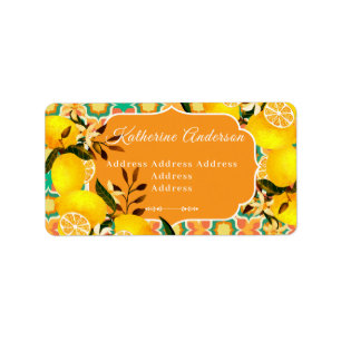 Lemon Mediterranean Tiles Orange Label