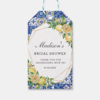 Lemon Meditteranean Birthday Bridal Baby Shower  Gift Tags