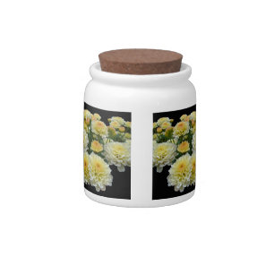 Lemon Meringue Chrysanthemums Candy Jar