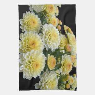 Lemon Meringue Chrysanthemums Kitchen Towel