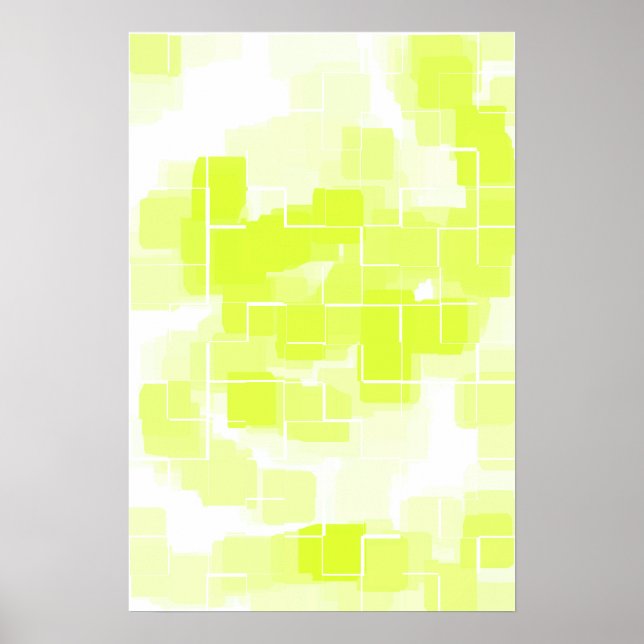 "Lemon Meringue" Geometric  Art Poster (Front)