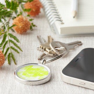 Lemon Meringue,geometric graphic Keychain