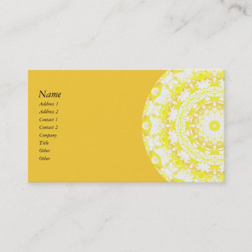 Lemon Meringue Kaleidoscope Business Card Template
