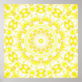 Lemon Meringue Kaleidoscope Poster
