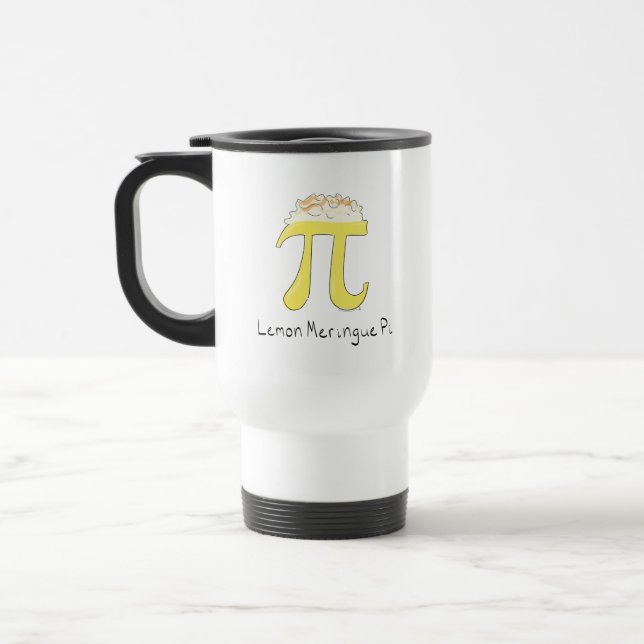 Lemon Meringue Pi Cute Math Coffee Travel Mug (Left)