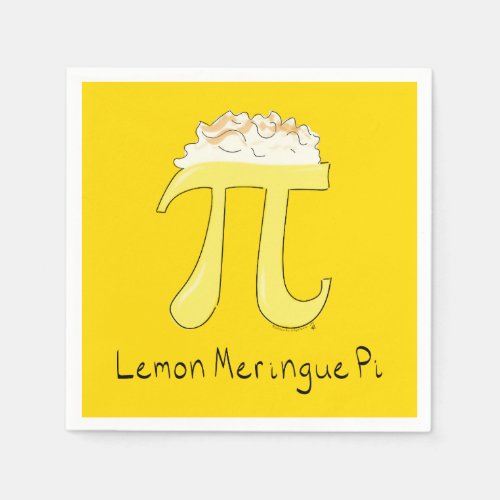 Lemon Meringue Pi Cute Math Pi Day Party Napkins