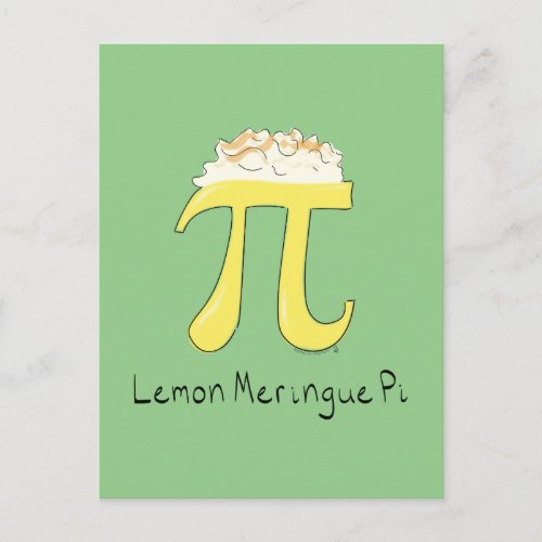 Lemon Meringue Pi Cute Math Pi Day Postcard