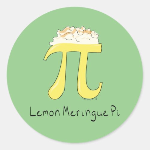 Lemon Meringue Pi Cute Math Pi Day Stickers