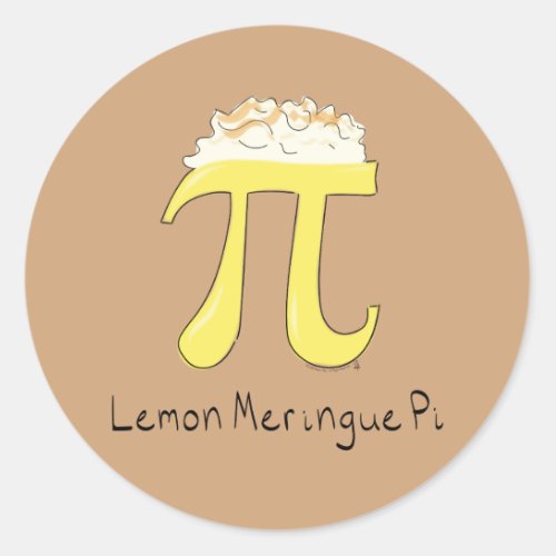 Lemon Meringue Pi Cute Math Pi Day Stickers