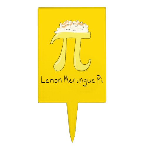Lemon Meringue Pi Cute Math Pie Decor Cake Topper