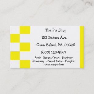 Lemon Meringue Pie Colors Business Card