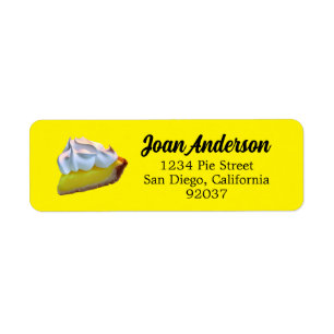 Lemon meringue pie label