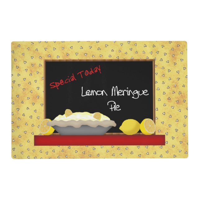 Lemon Meringue Pie Laminated Placemat (Front)