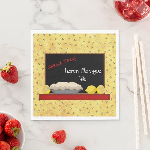 Lemon Meringue Pie Paper Napkins