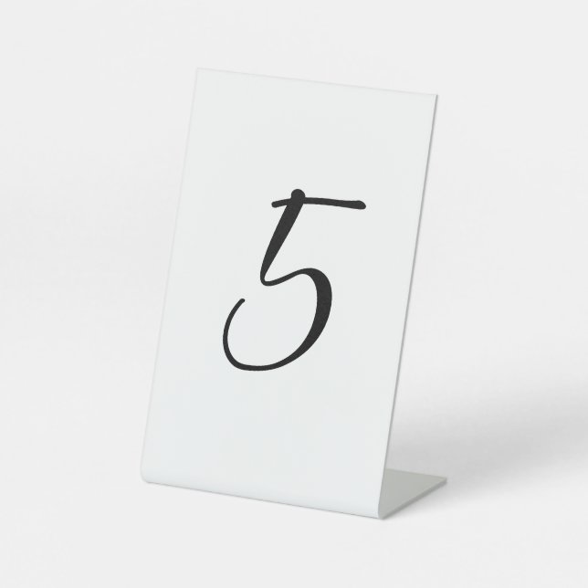 Lemon Meringue Wedding Table Number Pedestal Sign (Front)
