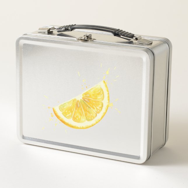 Lemon Metal Lunch Box (Front)