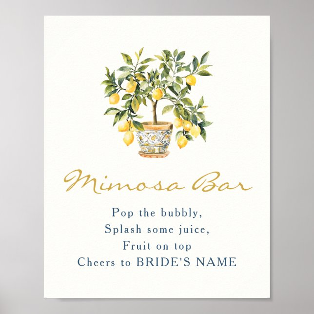 Lemon Mimosa Bar Poster (Front)