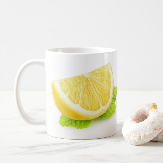 Lemon & mint coffee mug (With Donut)