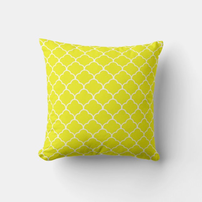 Lemon Moroccan Design @ Emporio Moffa Throw Pillow (Front)