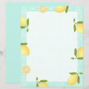 Lemon Motif  Love Blue