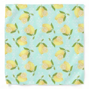 Lemon Motif Love blue Bandana