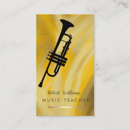 Lemon Music Trumpet Instrument  Band Musician Business Card