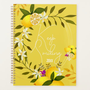 Lemon Mustard Spiral Photo Notebook