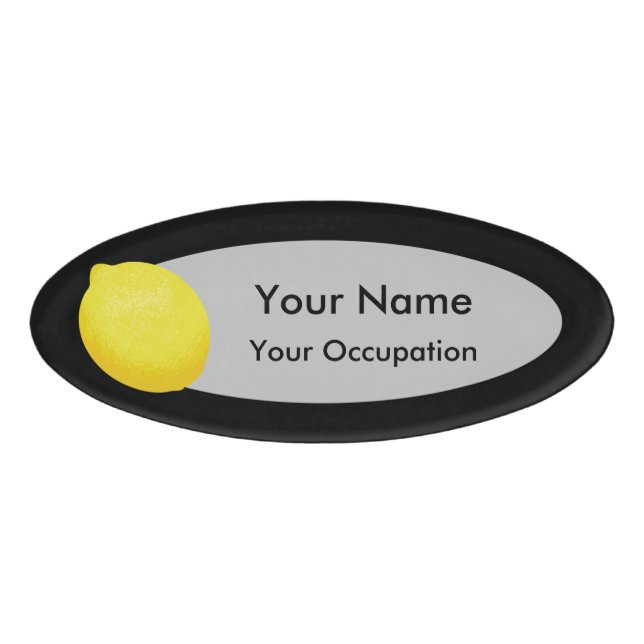 Lemon Name Tag (Front)