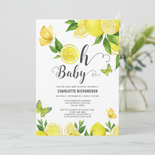 Lemon Oh Baby Citrus Baby Shower Personalized Invitation